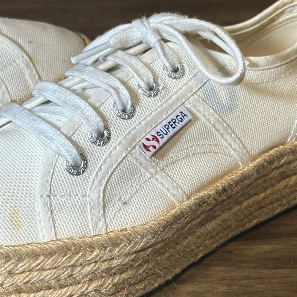 Superga 2790 Canvas Low-Top Platform Sneakers Shoes MEN 6 WMN 7.5 unisex - Picture 4 of 10